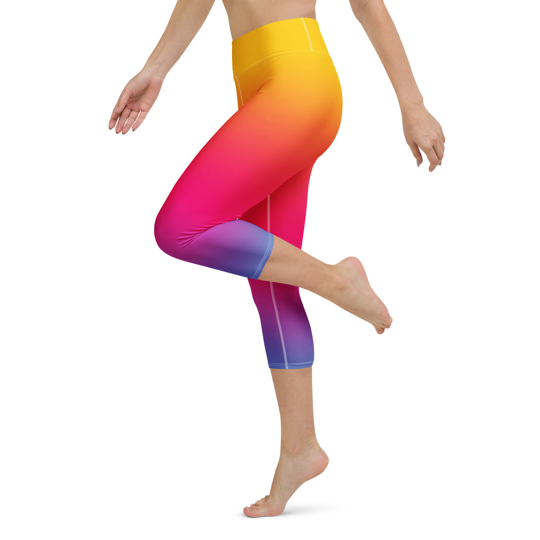 Sunset Sorbet Ombre Yoga Capris