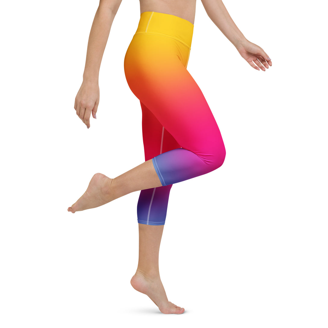 Sunset Sorbet Ombre Yoga Capris