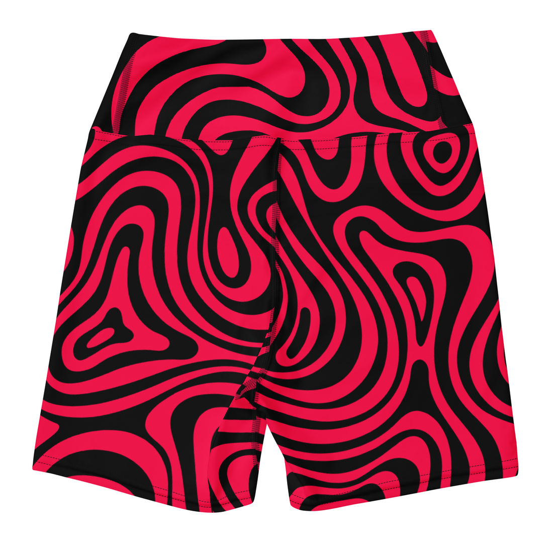 Trippy Terrain Psychedelic Yoga Shorts