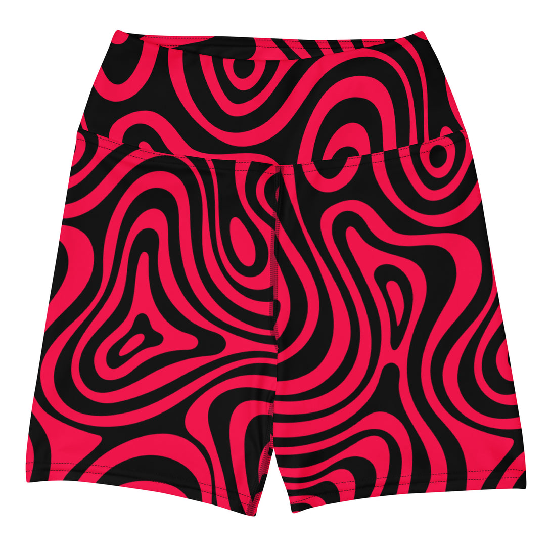 Trippy Terrain Psychedelic Yoga Shorts