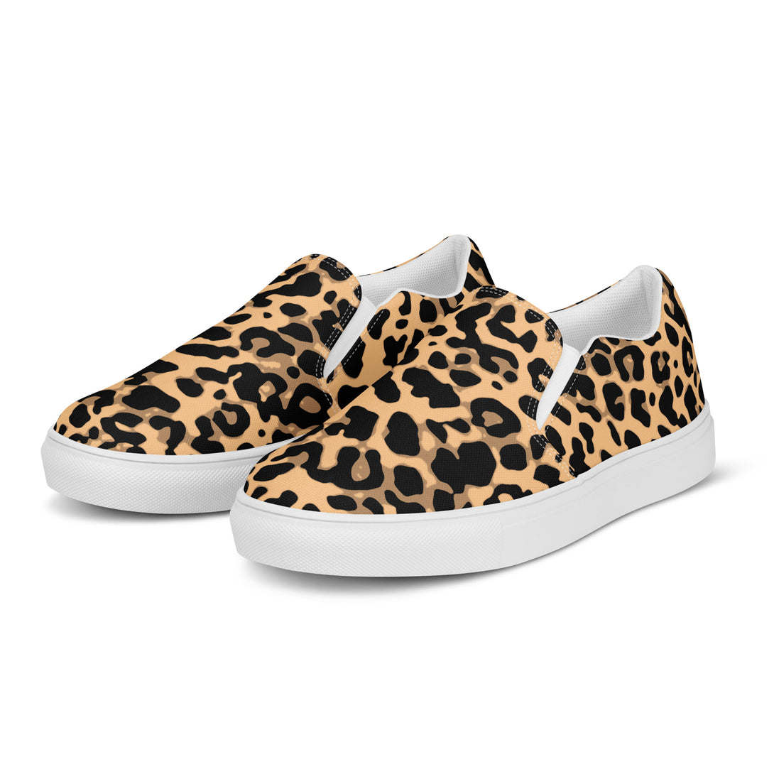 Untamed Elegance Cheetah Print Slip-On Canvas Shoes
