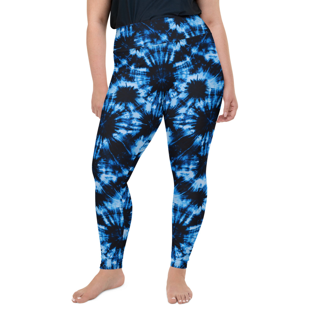 Vortex Dream Tie Dye Print Plus Size Leggings