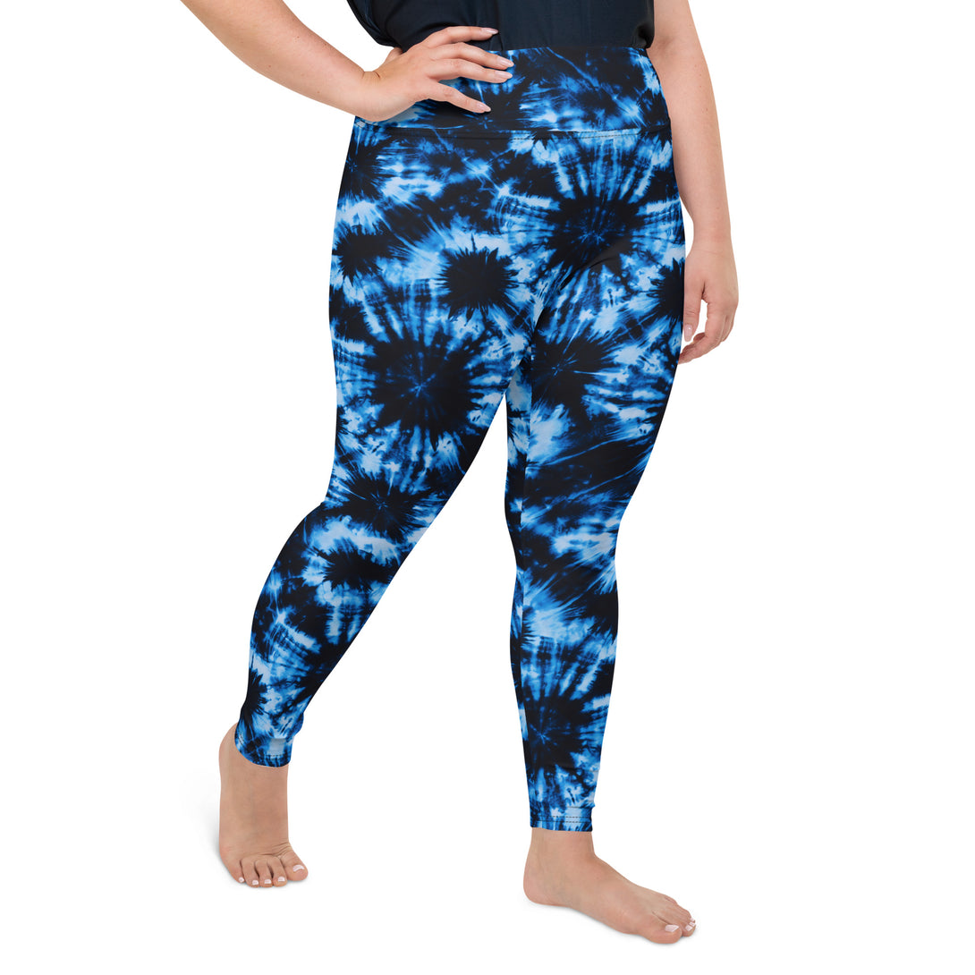 Vortex Dream Tie Dye Print Plus Size Leggings