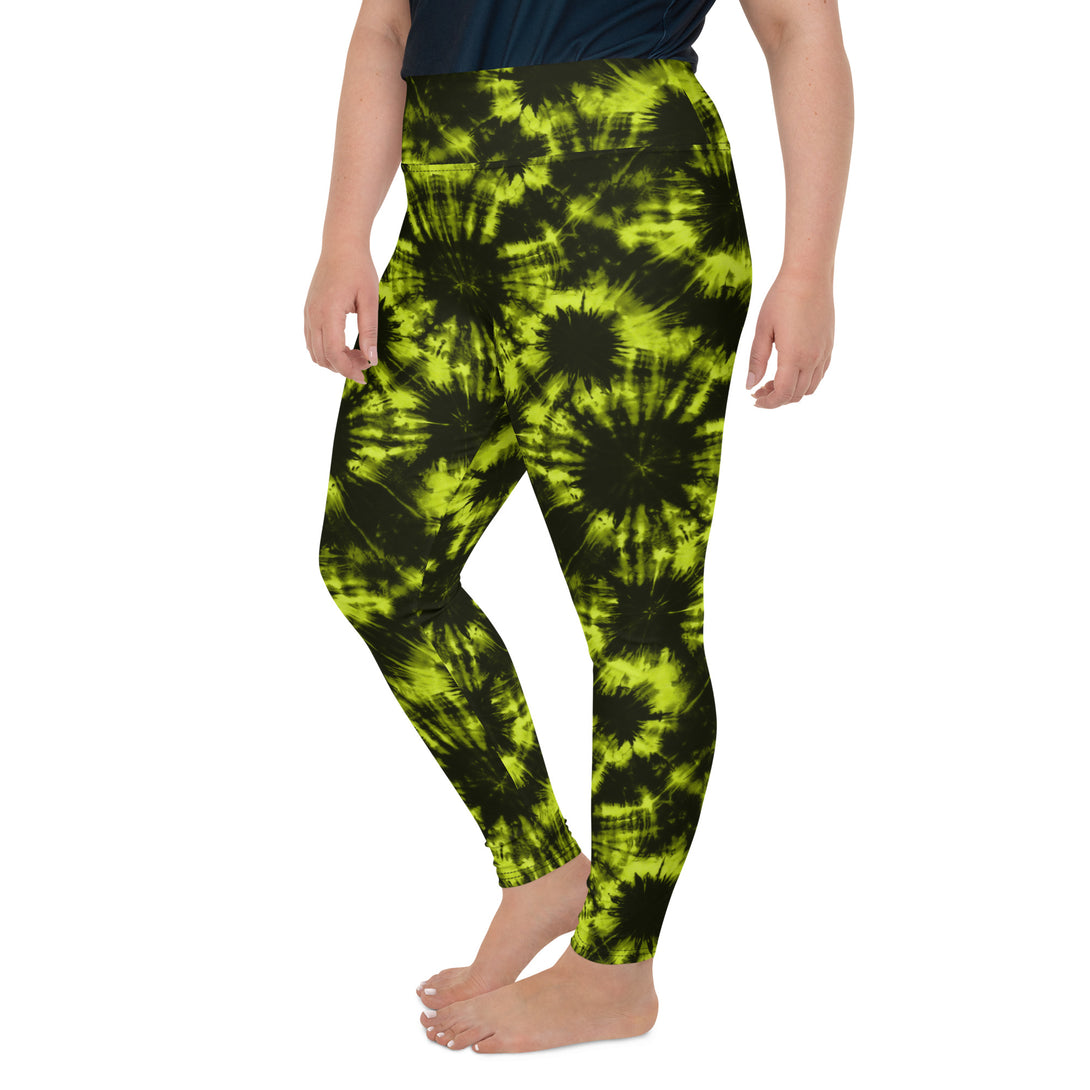 Vortex Dream Tie Dye Print Plus Size Leggings