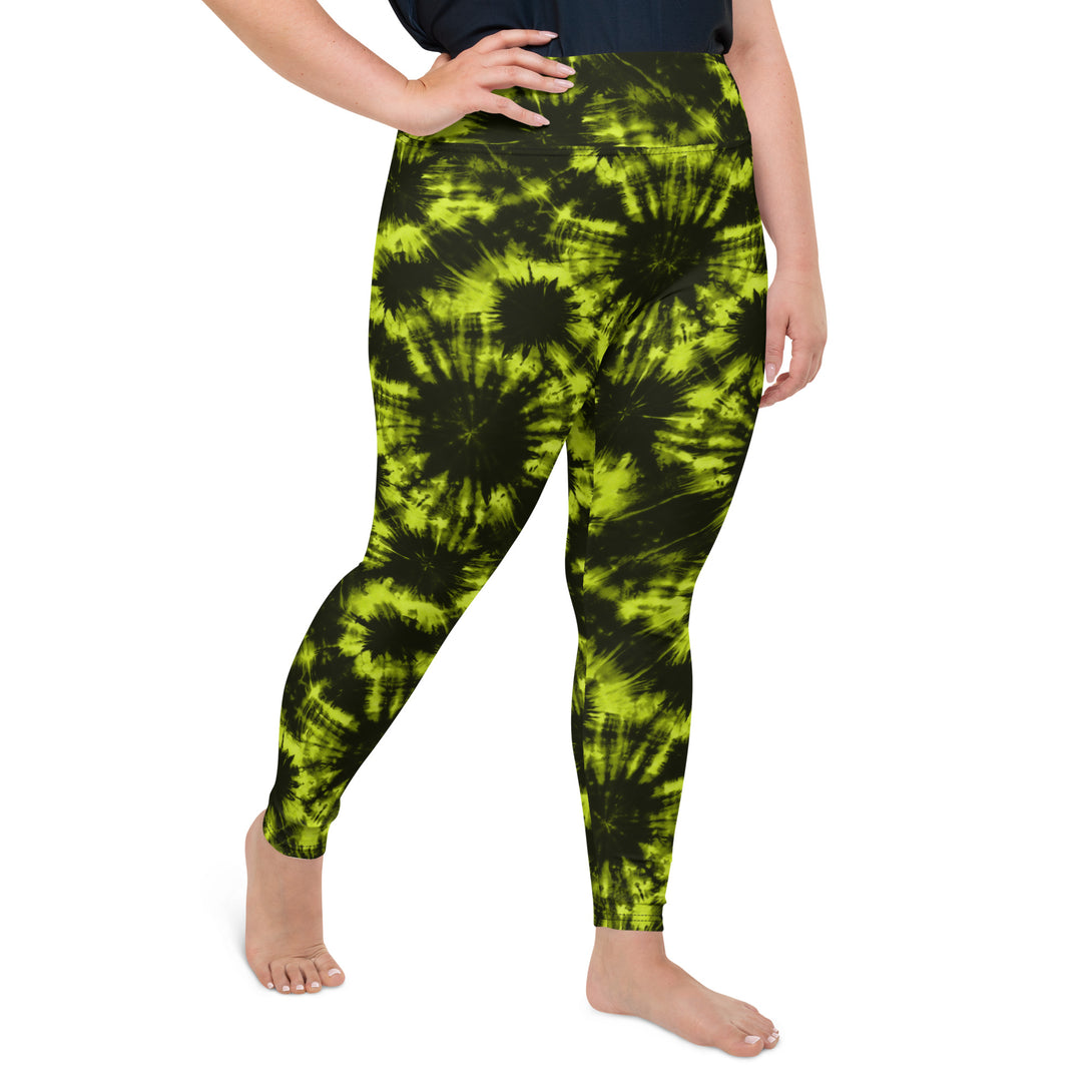 Vortex Dream Tie Dye Print Plus Size Leggings