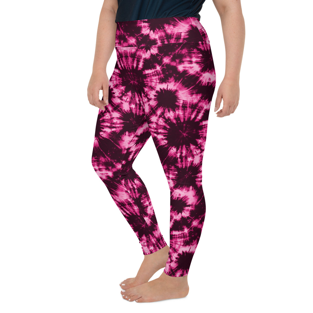 Vortex Dream Tie Dye Print Plus Size Leggings