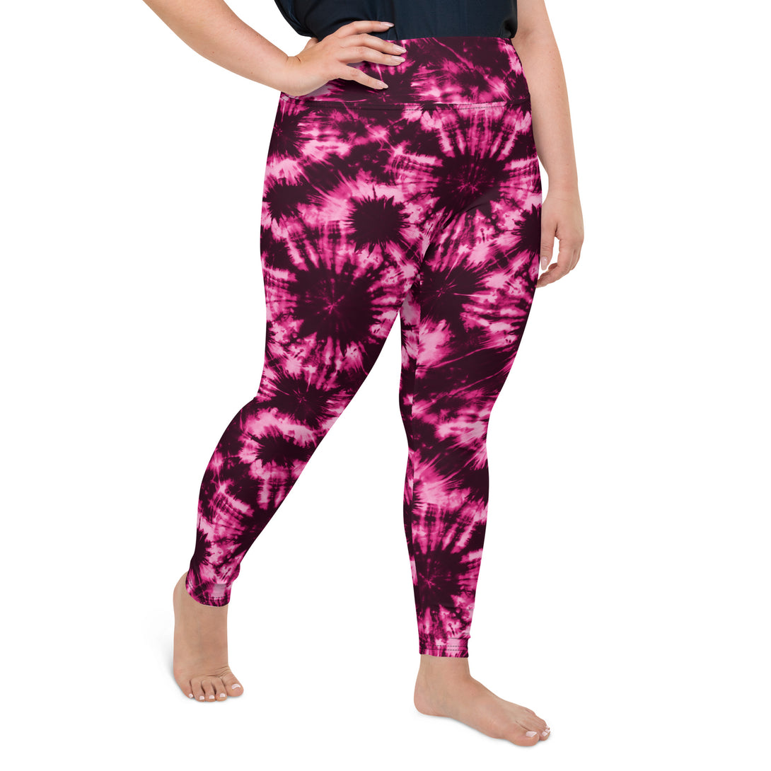 Vortex Dream Tie Dye Print Plus Size Leggings