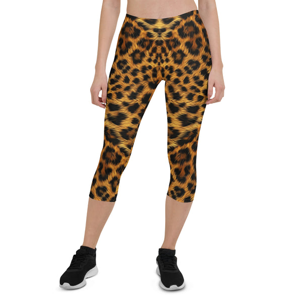 Wild Aura Leopard Capri Leggings