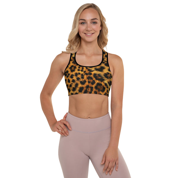 Wild Aura Leopard Padded Sports Bra