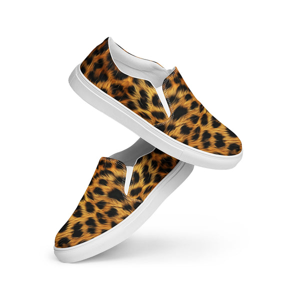 Wild Aura Leopard Slip-On Canvas Shoes