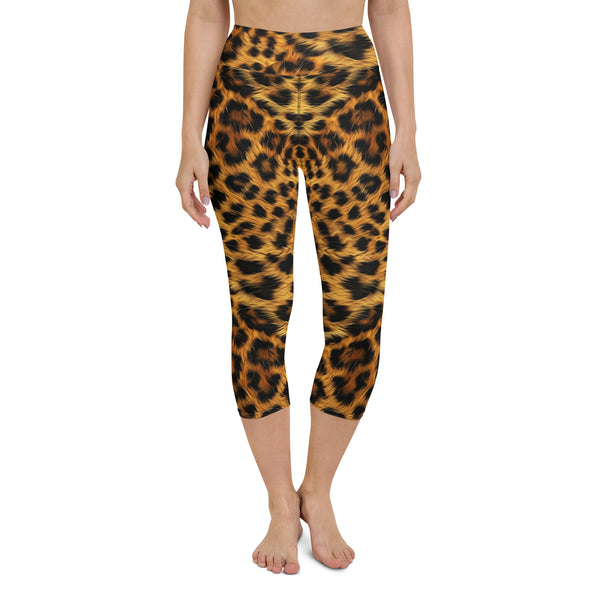 Wild Aura Leopard Yoga Capri Leggings