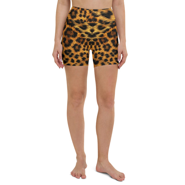 Wild Aura Leopard Yoga Shorts