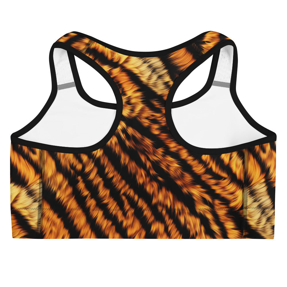 Wild Streak Tiger Print Sports Bra
