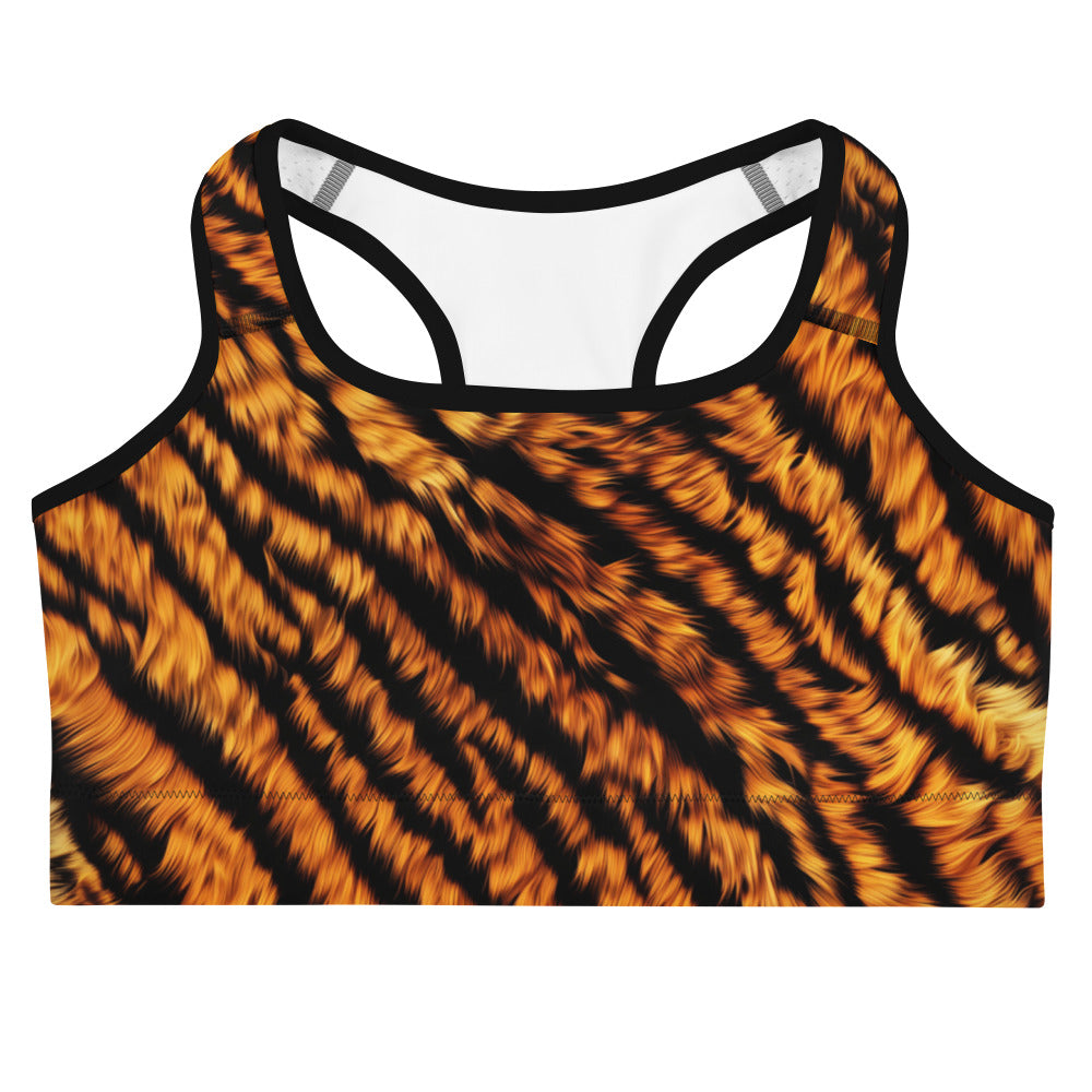 Wild Streak Tiger Print Sports Bra