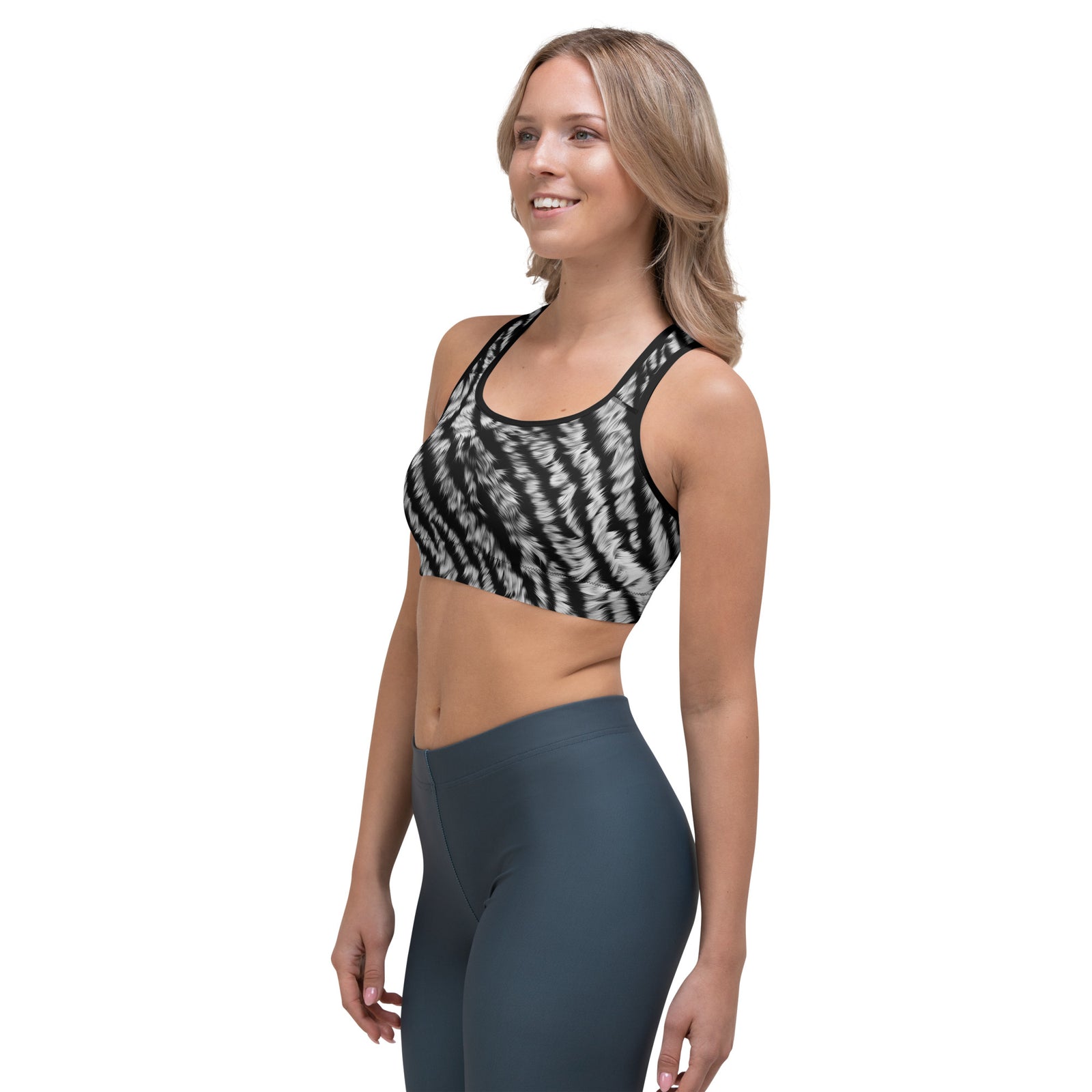 Wild Streak Tiger Print Sports Bra